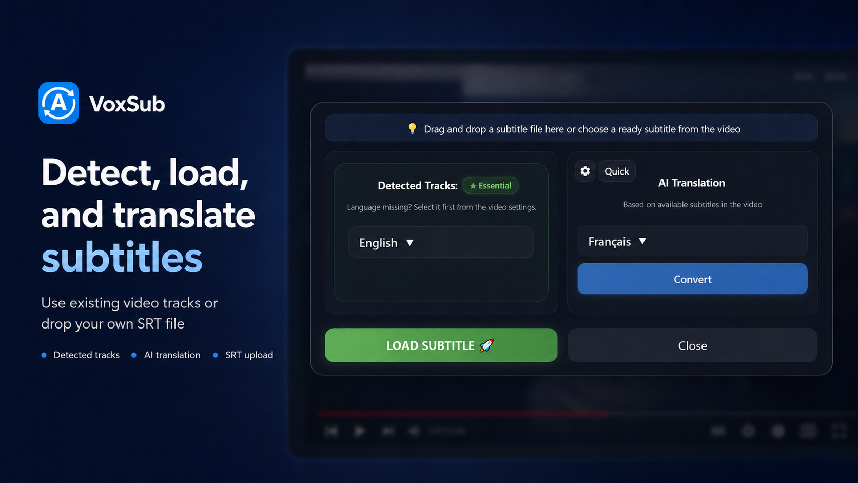 Detect, Load, and Translate Subtitles