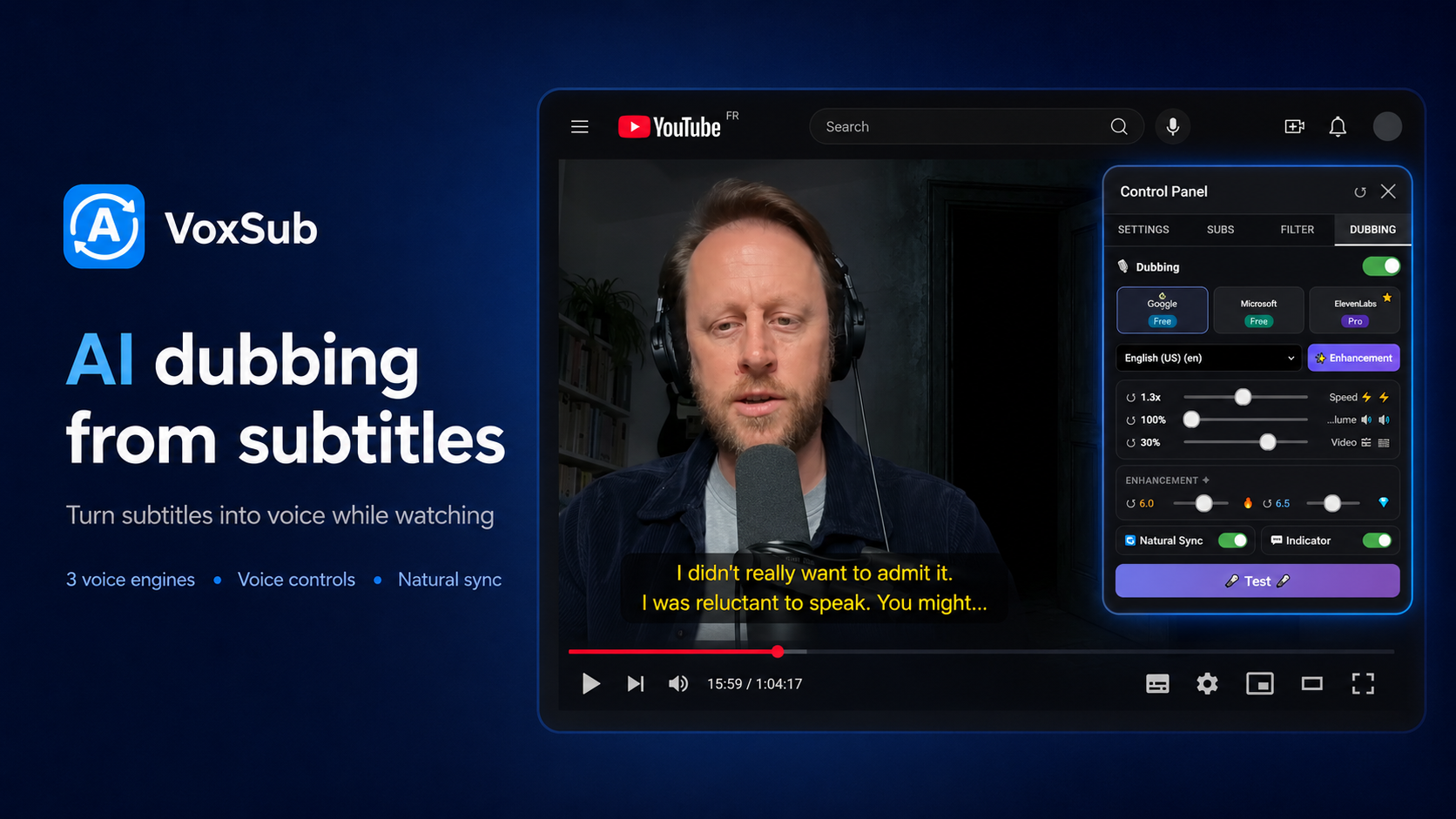 Voice Dubbing from Subtitles