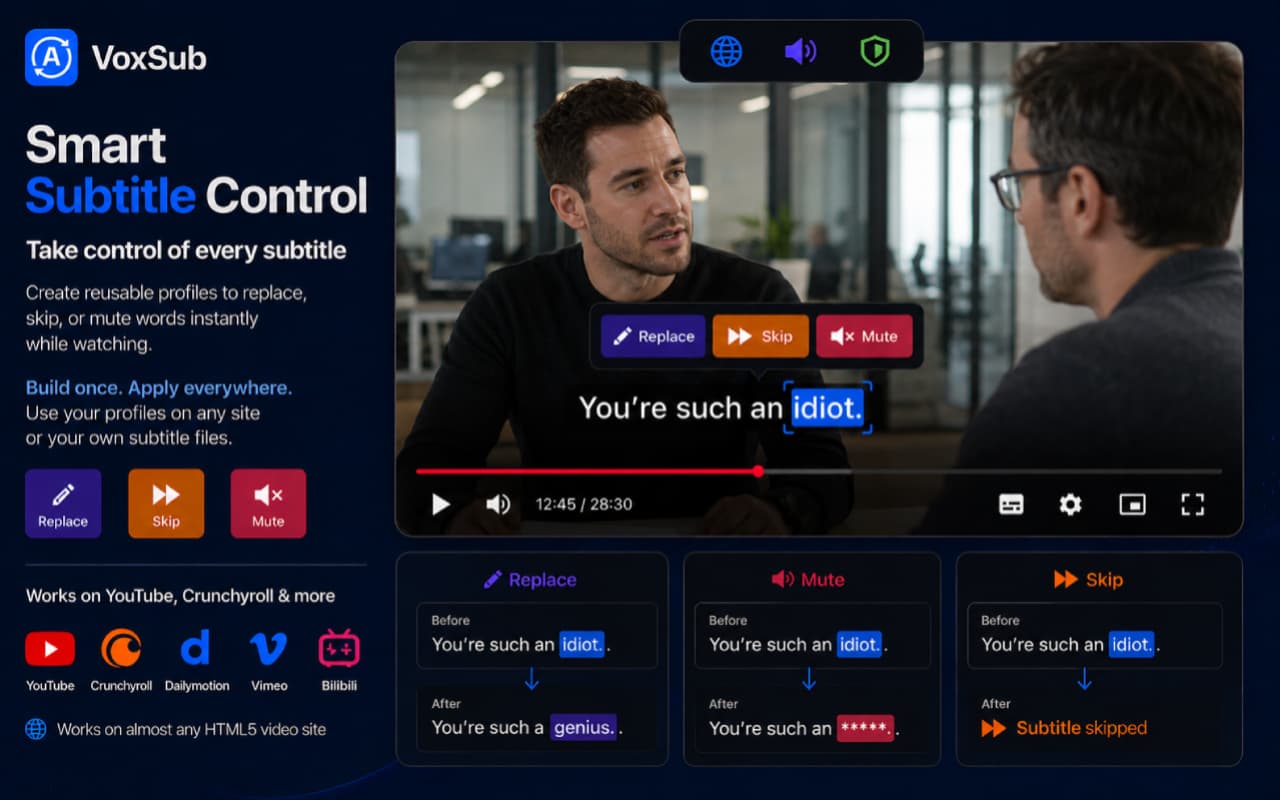 Smart subtitle profiles and customization interface